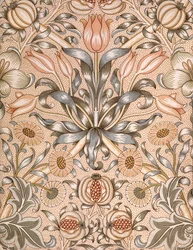 Conception de papier peint Lily et Grenade, 1886
